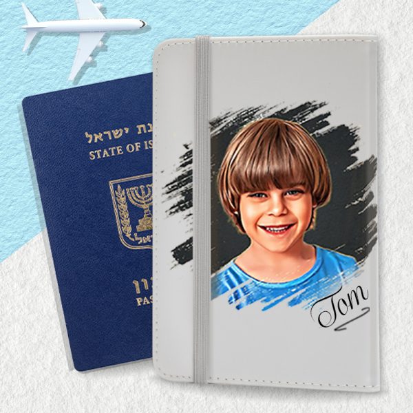 כיסוי דרכון עם שם