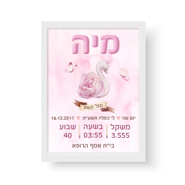 תעודת לידה ממותגת